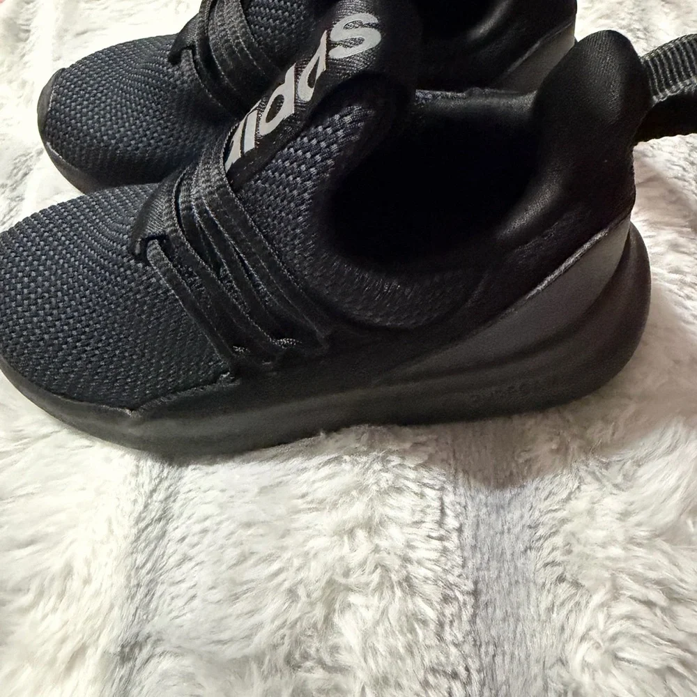 adidas Kids Black Knit Slip-On Sneakers